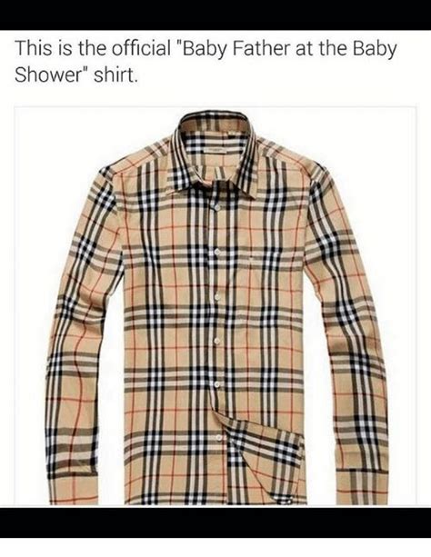 what does a burberry shirt at a baby shower mean